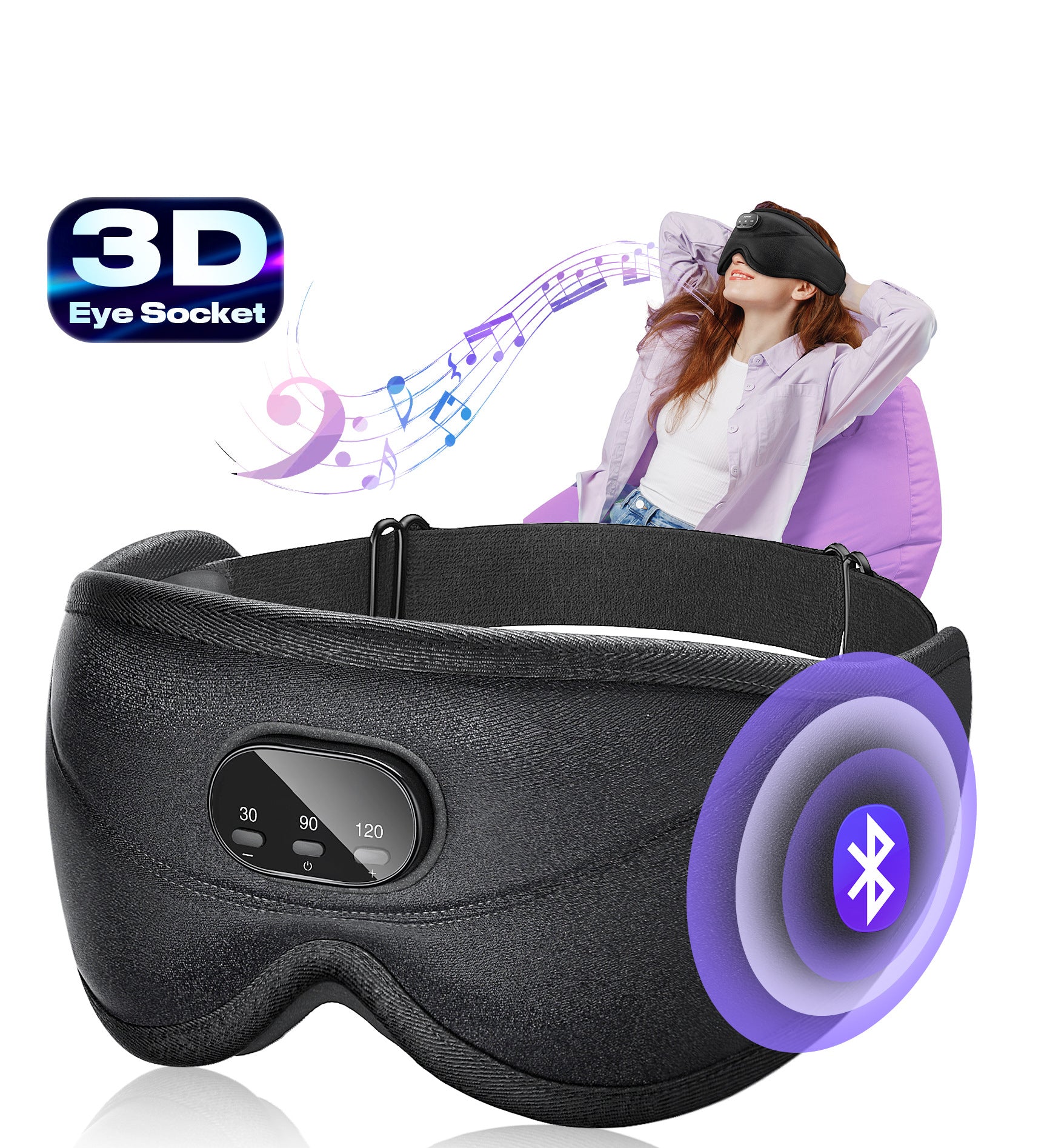 Music Intelligent Decompression Sleeping Eye Mask